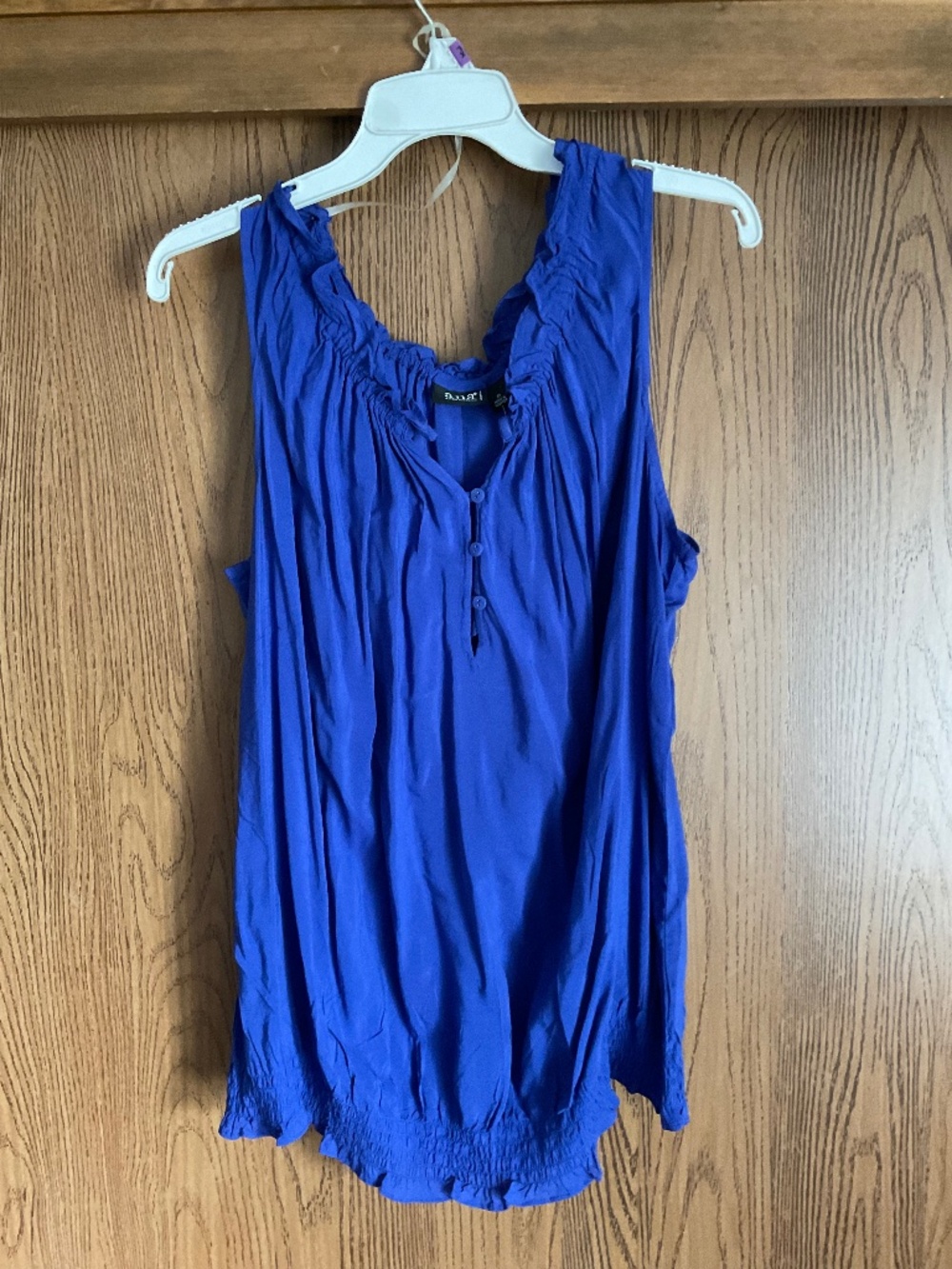 NWT Women’s A.n.a Blue Ruffle tank top size 1x